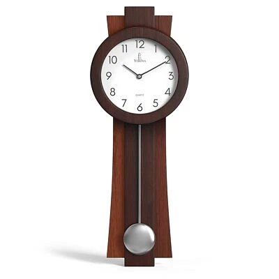 Pendulum Wall Clock Battery Operated - Modern Pendulum Clock 23.5x8.5 inch - ... - Image 1 of 4