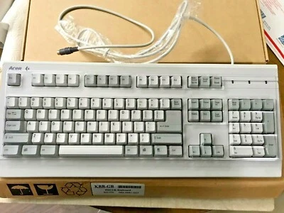 RARE NEW VINTAGES ACER 6511-KW PS2 WINDOWS KEYBOARD WITH CLEAR KEYBOARD COVER - Image 1 of 3