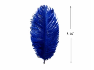 10 Piezas -8-10 "Royal Blue Avestruz Teñido Drabs Plumas Craft Suministro de centros de mesa - Imagen 1 de 10