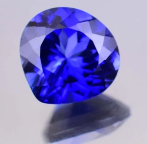 7.45Ct Certified Natural Royal Blue Sapphire Pear Cut Loose Gemstone 11.5X11mm - Picture 1 of 6