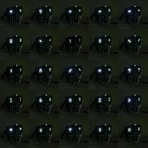 Cosplay Watch Dogs 2 Mask Marcus Wrench LED Remote Control Mask Handmade Props - Picture 1 of 12