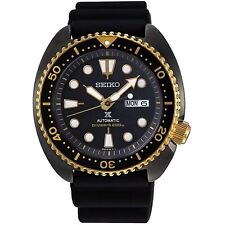 SEIKO Prospex SRPD46K1 Turtle Black Gold Automatic Diver Scuba Watch WARRANTY