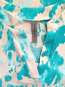 Honeyme Curvy Women's Blouse Plus Size Summer Top Shirt Sleeveless 2XL Turq/Aqua - Picture 1 of 5