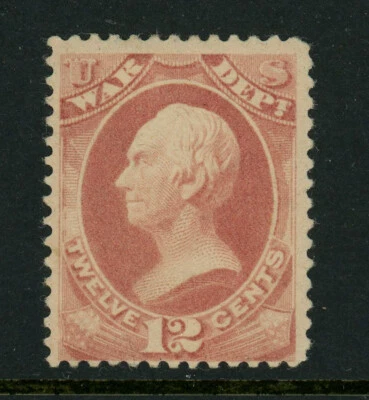 USA Scott # O89 F-VF OG Hinged 12c BOB War Dept US Stamp Cat $175 - Image 1 of 2