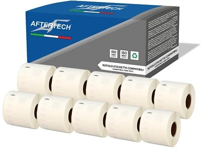 99015 10x ROTOLI ETICHETTE COMPATIBILI DYMO LABELWRITER 54x70mm