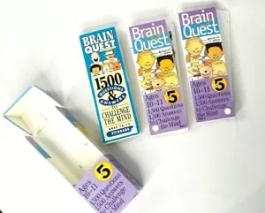 Preguntas y respuestas de Brain Quest grado 5:1500 para desafiar la mente con mazo extra - Imagen 1 de 10