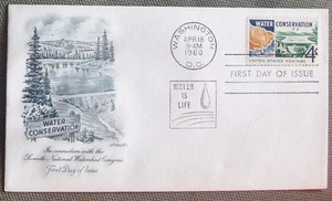 US FDC 4¢ SC #1150 WATER CONSERVATION, Washington 1960  Artmaster - Picture 1 of 1
