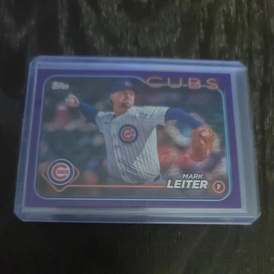 2024 Topps Update #US278 Mark Leiter PURPLE FOIL /799 Chicago Cubs - Image 1 of 2