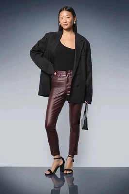 Dorothy Perkins Burgundy Skinny Jeans Womens Casual Jeans - Image 1 of 4