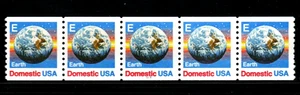 Stamp USA - E rate Domestic - Plate #1111 Coil Strips of 5 stamps - Picture 1 of 1