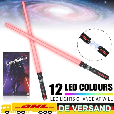 2X 2in1 Lichtschwert Licht Sound Schwert Laserschwert LED Leuchtschwert RGB DHL - Bild 1 von 4
