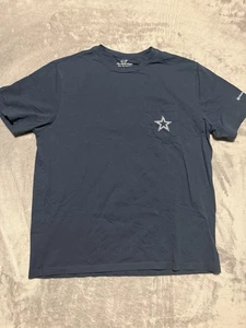 Vineyard Vines Dallas Cowboys Front Pocket Blue T Shirt Size Large Double Sides - Picture 1 of 6