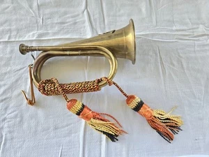 Solid Brass And Copper Blowing Bugle | US Military Signal Horn Cavalry Horn - Picture 1 of 8