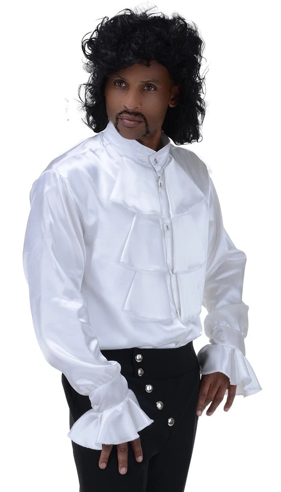 Рубашка с оборками 80-х рокер поп-звезда 90-х пиратский костюм для Хэллоуина один размер - Изображение 1 из 1