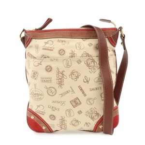 Auth LOEWE Anagram Canvas Suede Leather Shoulder Bag 160th Anniverssary Used F/S - Picture 1 of 24