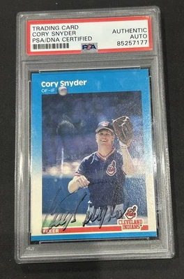 Cory Snyder 1987 Fleer #260 Auto PSA Authentic 🔥🔥 Cleveland Indians - Image 1 of 2