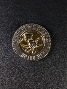 Vintage Pokemon Mew Big Metal Coin Tomy Battle Coin Medallion Gold and Silver - Picture 1 of 4