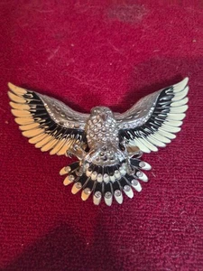 Estrás vintage grandes American Eagle negro amarillo y pequeñas piedras transparentes - Imagen 1 de 7