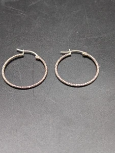 Pendientes de aro de plata de ley 925 de México - Imagen 1 de 4