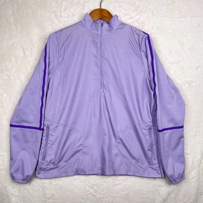 Nike Golf Cortavientos Mujer XL Pullover 1/4 Cremallera Reflectante Púrpura Chaqueta Foto 1 de 4