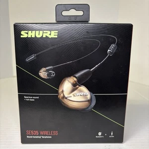 Shure SE535 Sound Isolating Ear Phones Bronze w/RMCE-BT2 Bluetooth Cable SEALED - Picture 1 of 6
