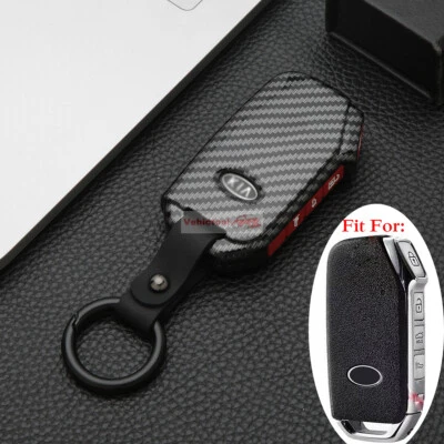 Подходит для KIA Sportage 4 кнопки из углеродного волокна Smart дистанционный брелок чехол - Изображение 1 из 4