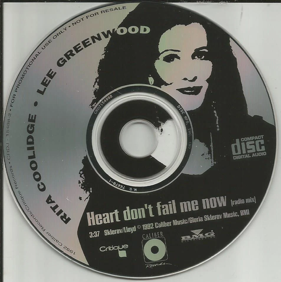 RITA COOLIDGE Lee Greenwood Heart don’t fail RARE RADIO MIX PROMO DJ CD single Foto 1 de 1