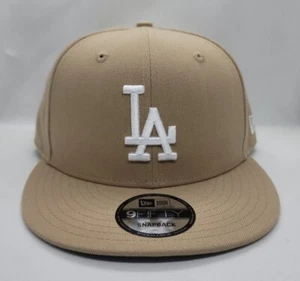 NEW ERA 9FIFTY SNAPBACK HAT.   MLB.  LOS ANGELES DODGERS.   CAMEL. - Picture 1 of 7