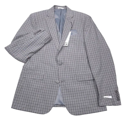 $295 Bar III Gris Cuadros Ajustado Abrigo Deportivo Blazer Chaqueta Para Hombre Talla 44L Foto 1 de 4