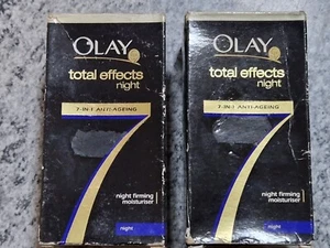 2 x OLAY TOTAL EFFECTS NIGHT 7 IN 1 NIGHT FIRMING MOISTURISER 50ML - Picture 1 of 7