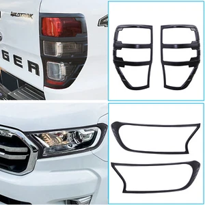 Headlight Tail Light Surrounds Covers for Ford Ranger 2015-2022 T7 T8 Wildtrak - Picture 1 of 11