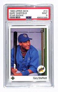 1989 Upper Deck Gary Sheffield #13 PSA 9 MINT Brewers Star Rookie Card 369