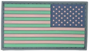 PARCHE MORAL GANCHO PVC TÁCTICO BOSQUE BANDERA REVERSO PAÍS AMERICANO EE. UU. - Imagen 1 de 2