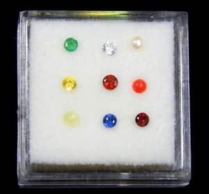 NATURAL EMERALD CORAL PEARL RUBY YELLOW BLUE SAPPHIRE HESSONITE ZIRCONIA GEMS - Picture 1 of 4