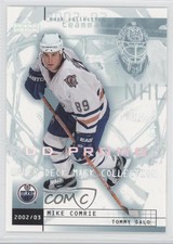 2002-03 Upper Deck Mask Collection UD Promo Tommy Salo Mike Comrie #36