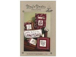 "My Favorite Things" Redwork Pattern from Bird Brain Designs #700 - Picture 1 of 1