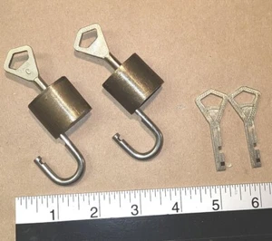 Abloy qty. of 2 vintage mini padlocks with 4 identical keys - for 1 price - Picture 1 of 11