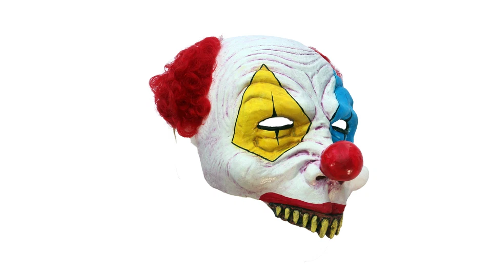 Ghoulish Productions Open Gus Clown Latex Face Mask Horror Halloween Cosplay - Image 1 of 4