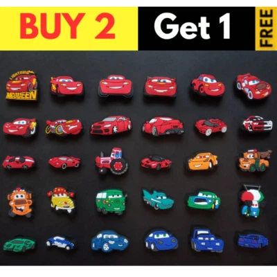 Lightning McQeen Charms, PVC Shoe Decor Jibbitz Set  for Crocs Shoes - image 1 of 4