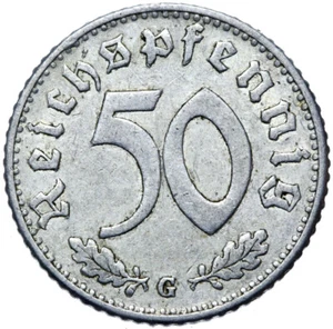 German 3. Third Reich J. 372 coin 50 Reichspfennig 1943 G-conservation! - Picture 1 of 2