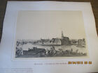 Reproduction dessin A. Ista: Vue prise du Pont de Meuse 1793