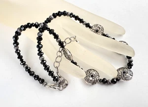 Carolyn Pollack Kenneth Johnson Black Spinel 925 Sterling Silver Spider Necklace - Picture 1 of 9