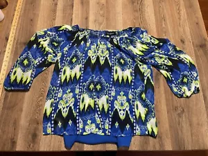 Evan Picone Shirt, Women's Size 6, Blue Green, 3/4 Sleeve NWT - Picture 1 of 13