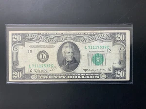 1950D $20 DOLLAR BILL L71117539C - Picture 1 of 5