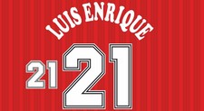 Luis Enrique #21 Spain World Cup 1994 Home Football Nameset 4 shirt