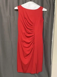 Calvin Klein Women’s Ruched Sleeveless Dress Red (SIZE IN PHOTOS) - Picture 1 of 7