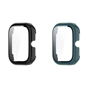 PC Watch Bumper Case with Tempered Glass for Honor Choice Haylou Watch (Black) - Photo 1 sur 6