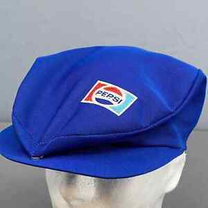 Vintage Pepsi Snapback Newsboy Hat Blue Front Snap Adjustable OS USA Made *read