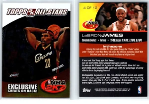 2006 Topps #4/12, Lebron James, Topps 2k All-Stars, NBA 2K7 - Imagen 1 de 1