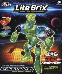 Cra-Z-Art LITE BRIX 35800 Super Light Building System SPACE TROOPER w power pack - Picture 1 of 3